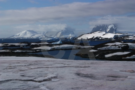 Mountain rock south pole landscape ice.