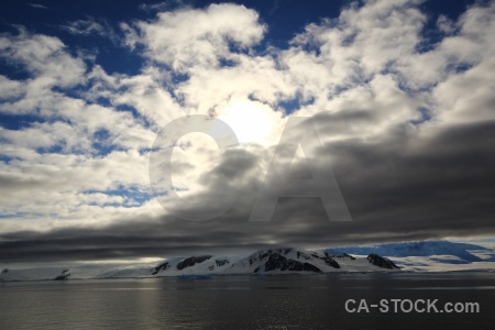Mountain sun adelaide island antarctica ice.