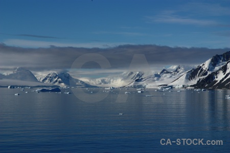 Mountain water landscape south pole antarctica.