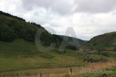 Mountain white landscape green.