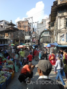 Nepal road asia person market.