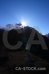 Nepal valley modi khola snowcap mountain.