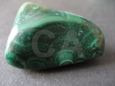 Object polished green stone.