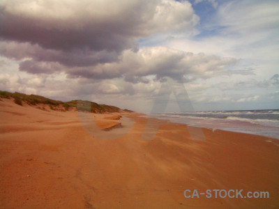 Orange landscape coast brown.