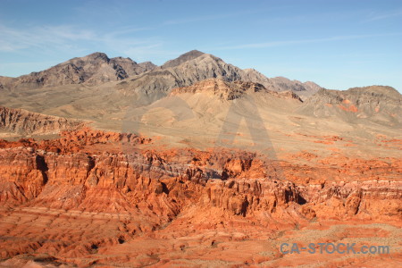 Orange rock desert mountain landscape.