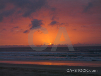 Orange sky cloud.