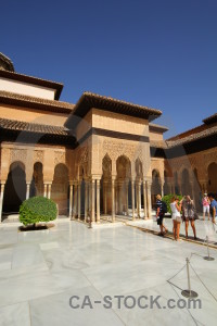 Palace blue arch granada alhambra.