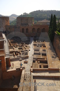 Palace building alhambra fortress granada.