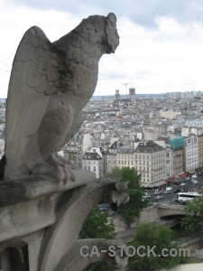 Paris france europe statue gargoyle.
