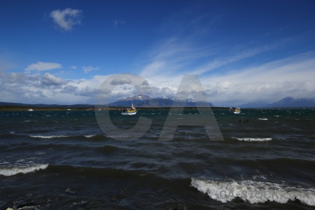 Patagonia boat sea vehicle water.
