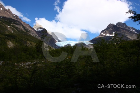 Patagonia mountain trek rock glacier.