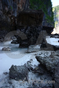 Phi island southeast asia rock cliff maya bay.