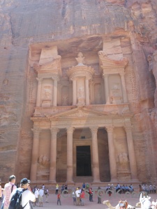 Pillar archaeological ancient nabataeans al khazneh.