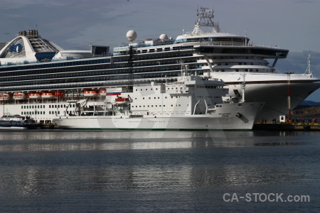 Port sea liner south america ship.