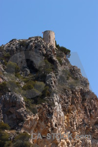 Punta estrella spain rock europe cliff.