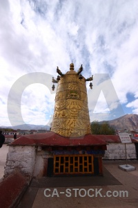 Qokang monastery tibet altitude building sky.