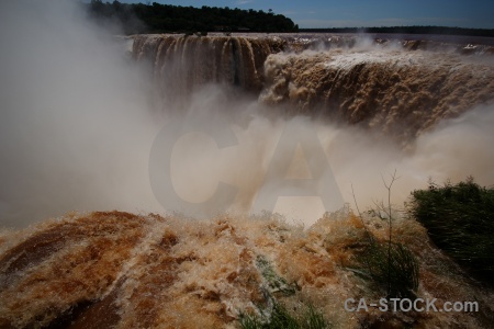 River iguacu falls south america spray waterfall.