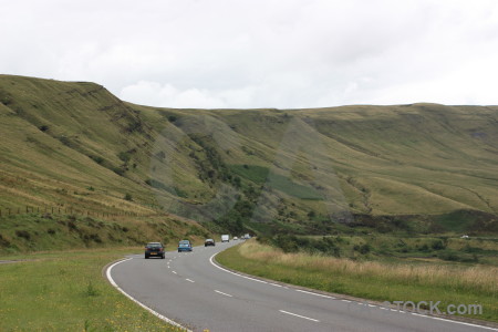 Road vehicle car field landscape.