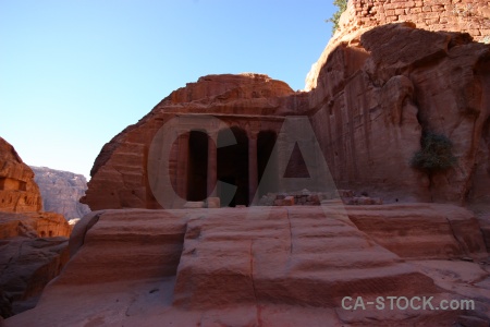 Rock ancient petra middle east historic.
