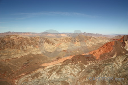Rock brown landscape blue desert.