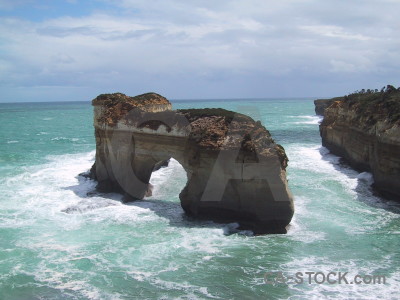 Rock cliff coast.