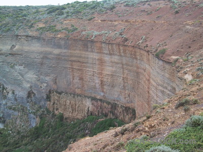 Rock coast cliff.