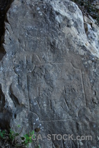 Rock cova de laigua inscription javea europe.