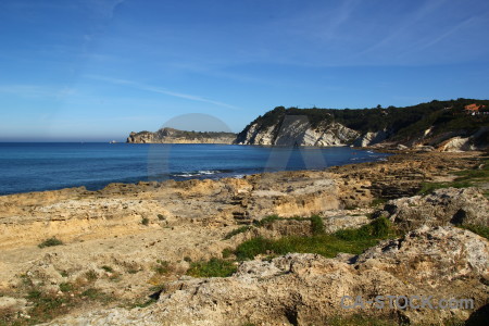 Rock javea spain europe sea.