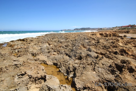 Rock javea spain sea blue.