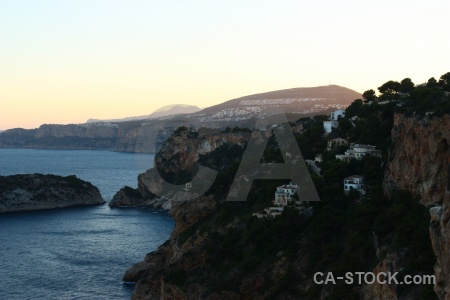 Rock javea water sky cliff.