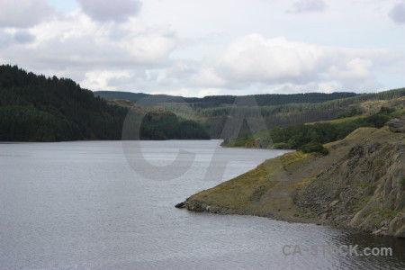 Rock landscape lake water white.