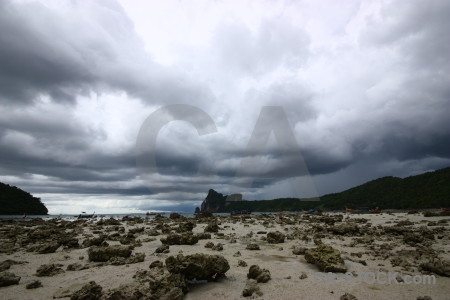 Rock landscape white.