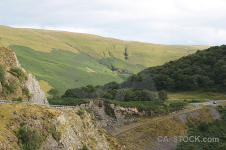 Rock landscape white green.