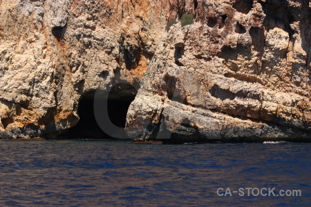 Rock punta estrella cave cliff javea.