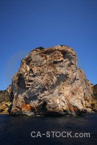 Rock sea javea blue cliff.