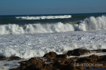 Rock spain wave sea europe.