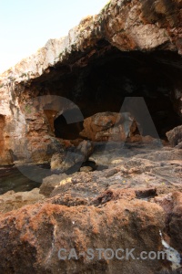 Rock water cave spain europe.