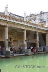 Roman pool person europe roman baths.