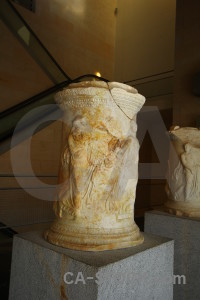 Roman theatre roman museum spain brown pillar.