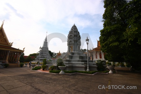 Royal palace tree stupa kantha bopha sky step.
