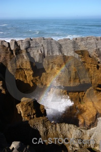 Sea blowhole west coast rock dolomite point.