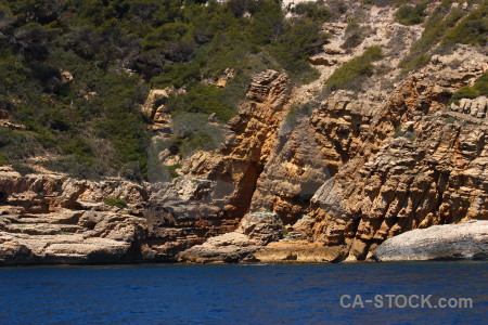 Sea cliff rock javea punta estrella.