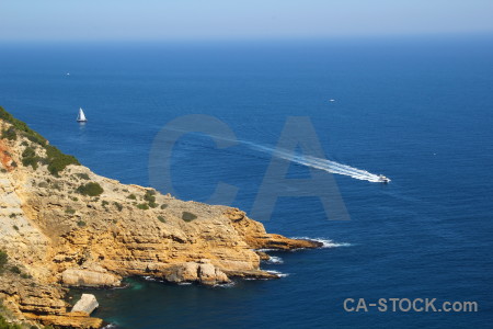 Sea europe cliff cap de la nau blue.