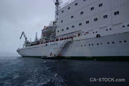 Sea ship boat antarctica water.