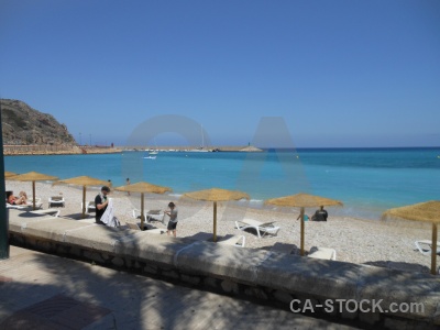 Sea sky beach spain water.