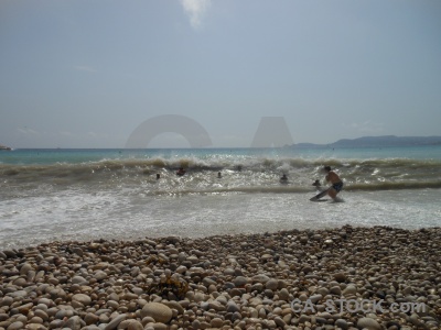 Sea spain person beach wave.