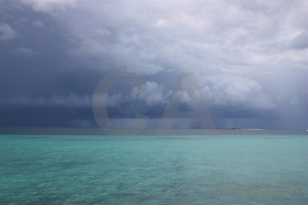 Sea water sky cloud.