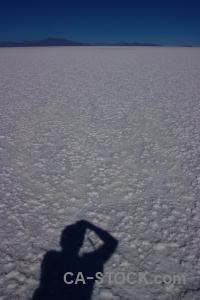 Shadow andes salt flat landscape bolivia.