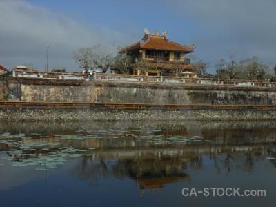 Sky asia royal palace vietnam pond.