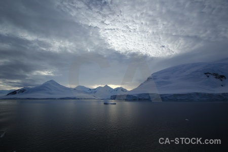 Sky channel mountain cloud antarctica cruise.